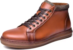 Arkbird Mens Leather Sneaker Fashion Classic Casual Chukka Ankle Boots for Men