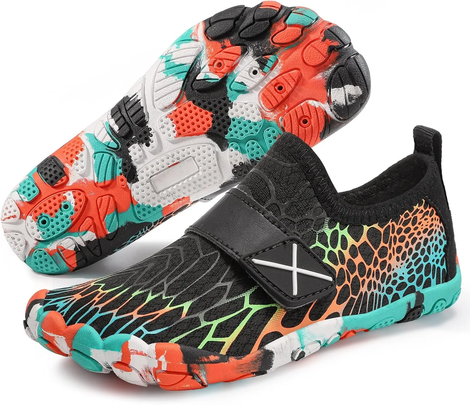 ATHMILE Kids Water Shoes Boys Girls Water Shoes Quick Dry Barefoot Beach Sports Swim Pool Summer Shoes(Little Kid/Big Kid)