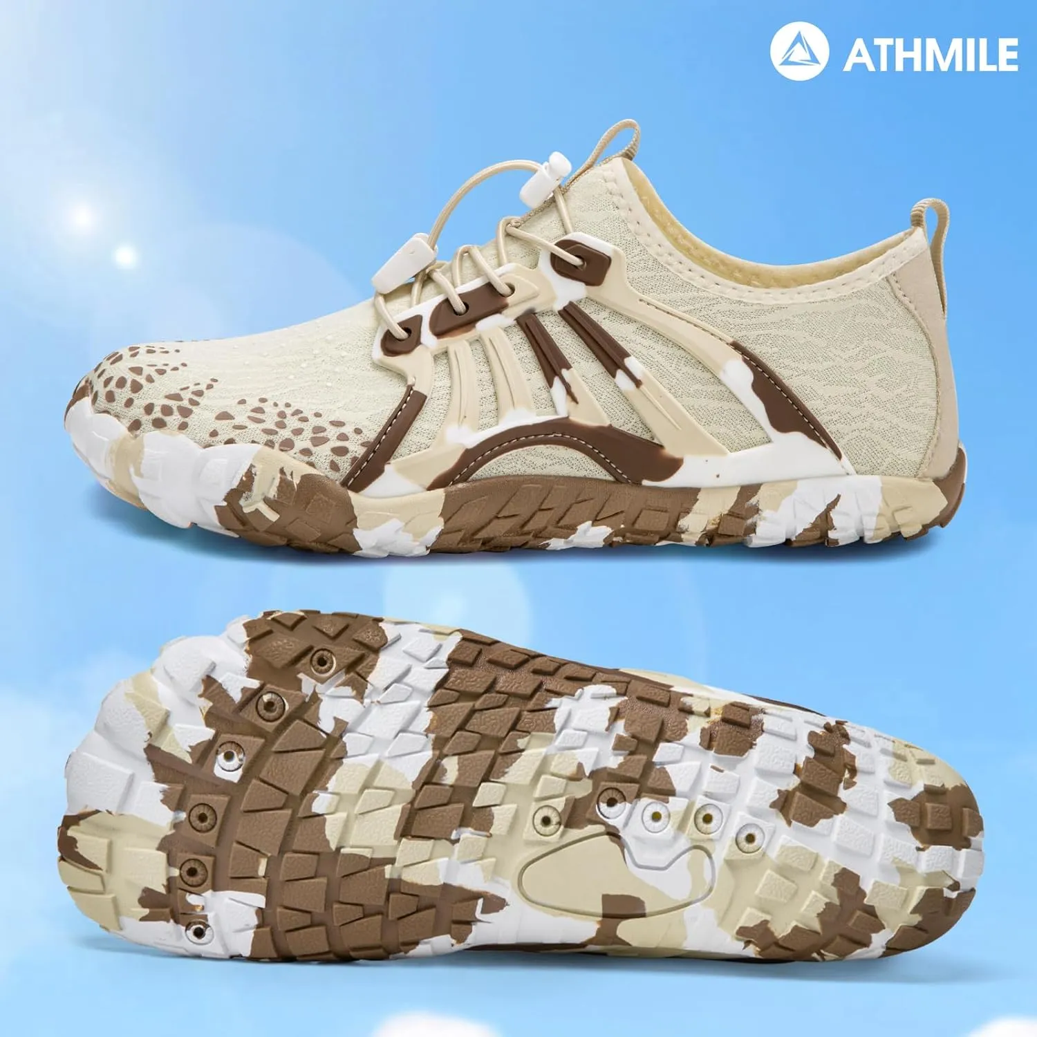 ATHMILE Water Shoes for Women Men Quick-Dry Lightweight Barefoot Beach Pool Aqua Shoes for Swim Hiking Snorkeling Kayak