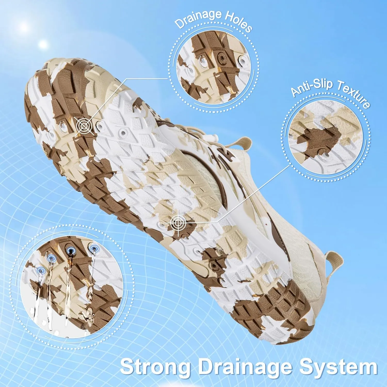 ATHMILE Water Shoes for Women Men Quick-Dry Lightweight Barefoot Beach Pool Aqua Shoes for Swim Hiking Snorkeling Kayak