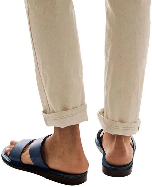 Aviv - Leather Double Strap Sandal - Mens Sandals