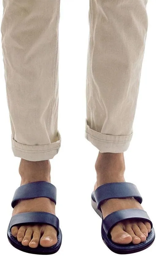 Aviv - Leather Double Strap Sandal - Mens Sandals