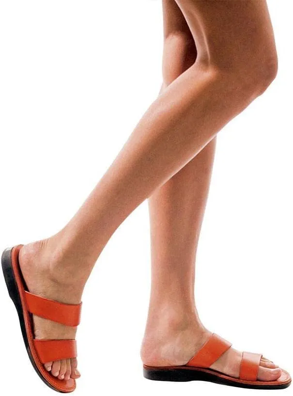 Aviv - Leather Wide Strap Sandal - Womens Sandals