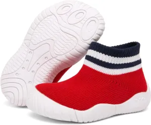 Baby Shoes Sneakers Walking Shoes Slippers for Baby Boy Baby Girl Infant Toddler Wide Toe Box Slip On Non-Slip First Walker Shoe Red