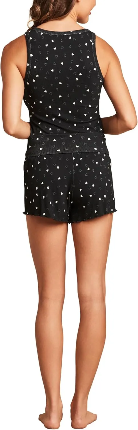Barefoot Dreams Womens Ultra Soft Rib Short and Tank Set