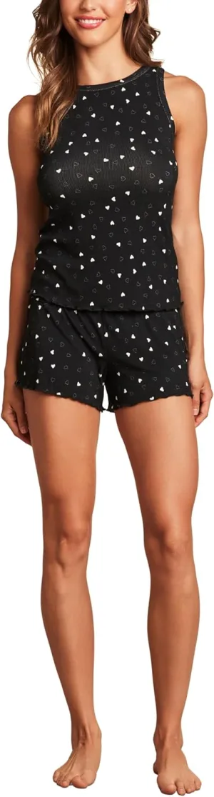 Barefoot Dreams Womens Ultra Soft Rib Short and Tank Set