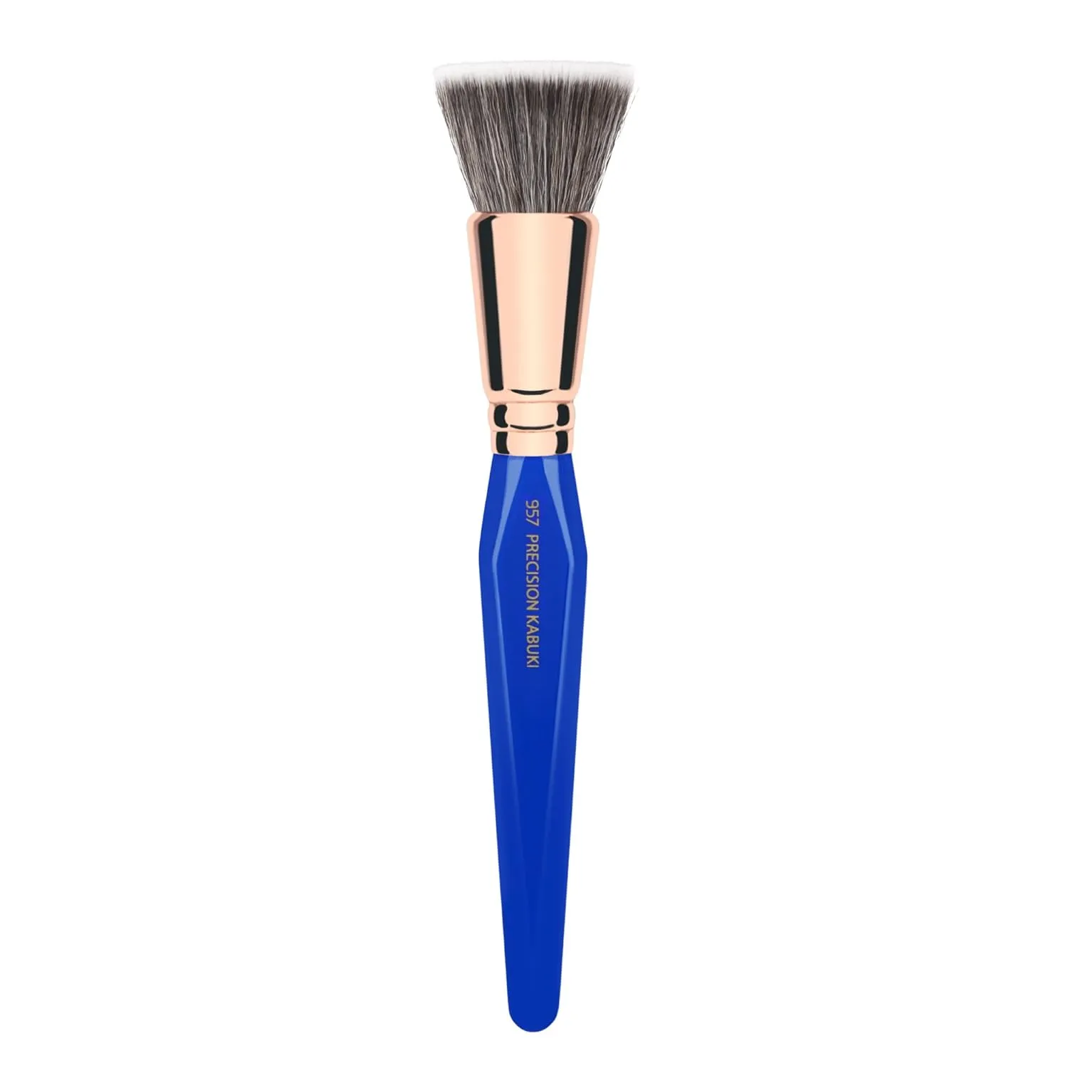 Bdellium Tools Professional Makeup Brush - Golden Triangle 957 Precision Kabuki - With All Vegan and Soft Synthetic Fibers, For Versatile Application (Blue, 1pc)