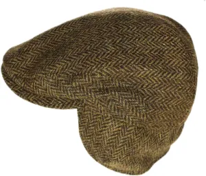 Biddy Murphy Irish Newsboy Flat Cap for Men, Tuck-Away Ear Flaps Slim Fit 100% Wool, Imported
