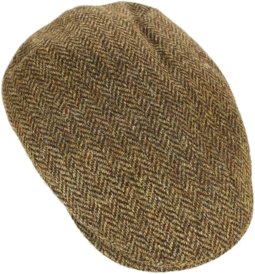 Biddy Murphy Irish Newsboy Flat Cap for Men, Tuck-Away Ear Flaps Slim Fit 100% Wool, Imported