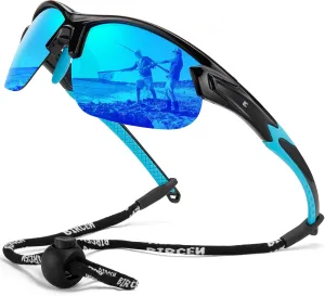 BIRCEN Polarized Sport Sunglasses for Men: UV Protection Fishing Shades for Golf Baseball Driving Motorcycle BC3065