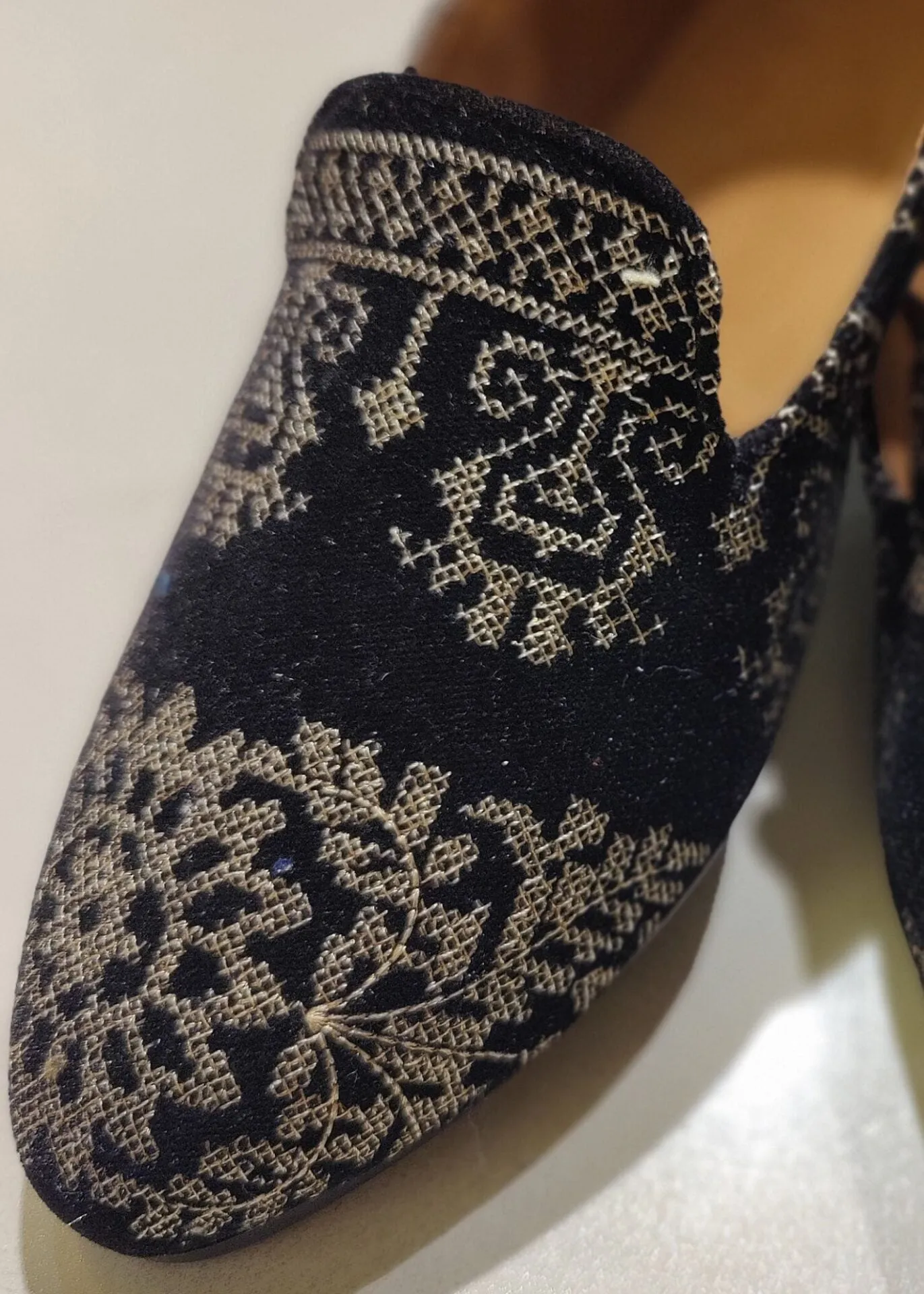 Black Golden Designer Loafer Shoes