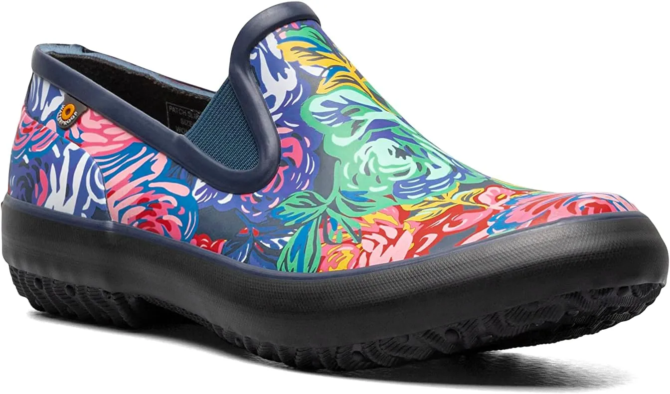 BOGS Women's Patch Slip-on-Rose Garden Clog