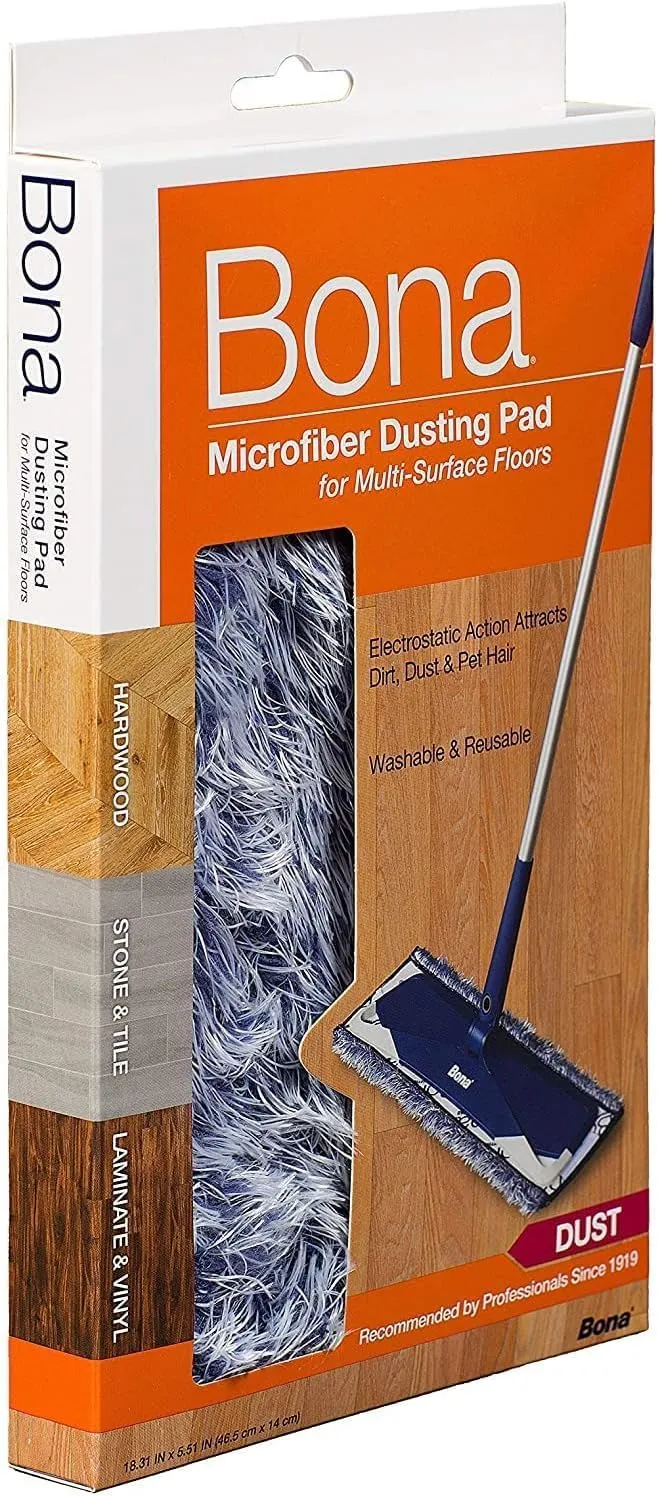 Bona Microfiber Dusting Pads - 3 Pack (3) Fits 4x15 BonaMop