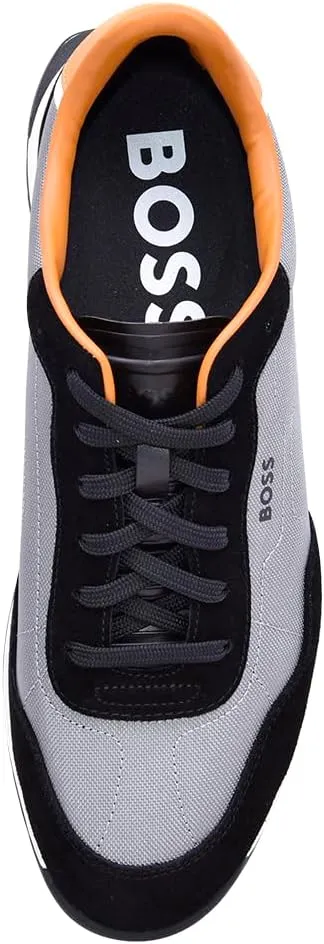 BOSS Men's Zayn Low Profile Suede Leather Two Tone Sneaker