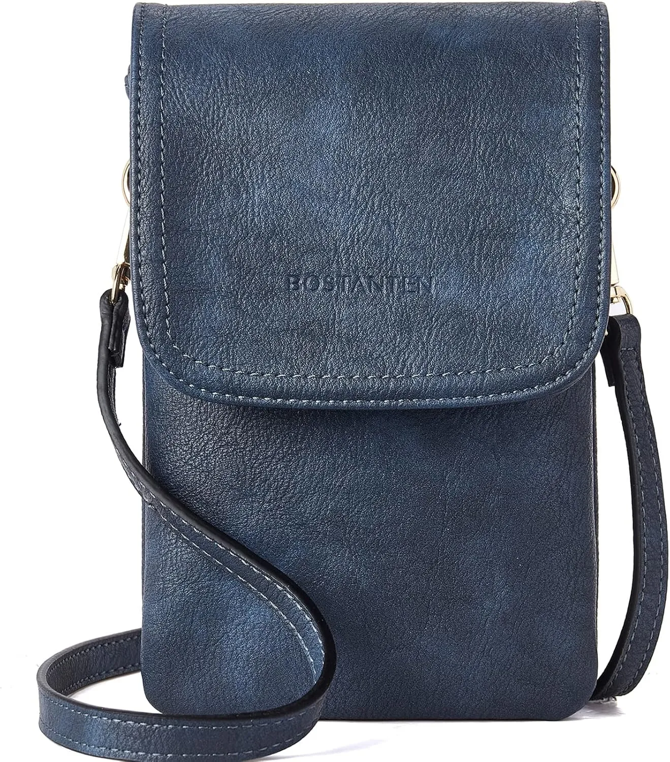 BOSTANTEN Vegan Leather Small Crossbody Bags for Women Designer Cell Phone Bag Wallet Purses Adjustable Strap