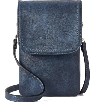 BOSTANTEN Vegan Leather Small Crossbody Bags for Women Designer Cell Phone Bag Wallet Purses Adjustable Strap