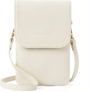 BOSTANTEN Vegan Leather Small Crossbody Bags for Women Designer Cell Phone Bag Wallet Purses Adjustable Strap