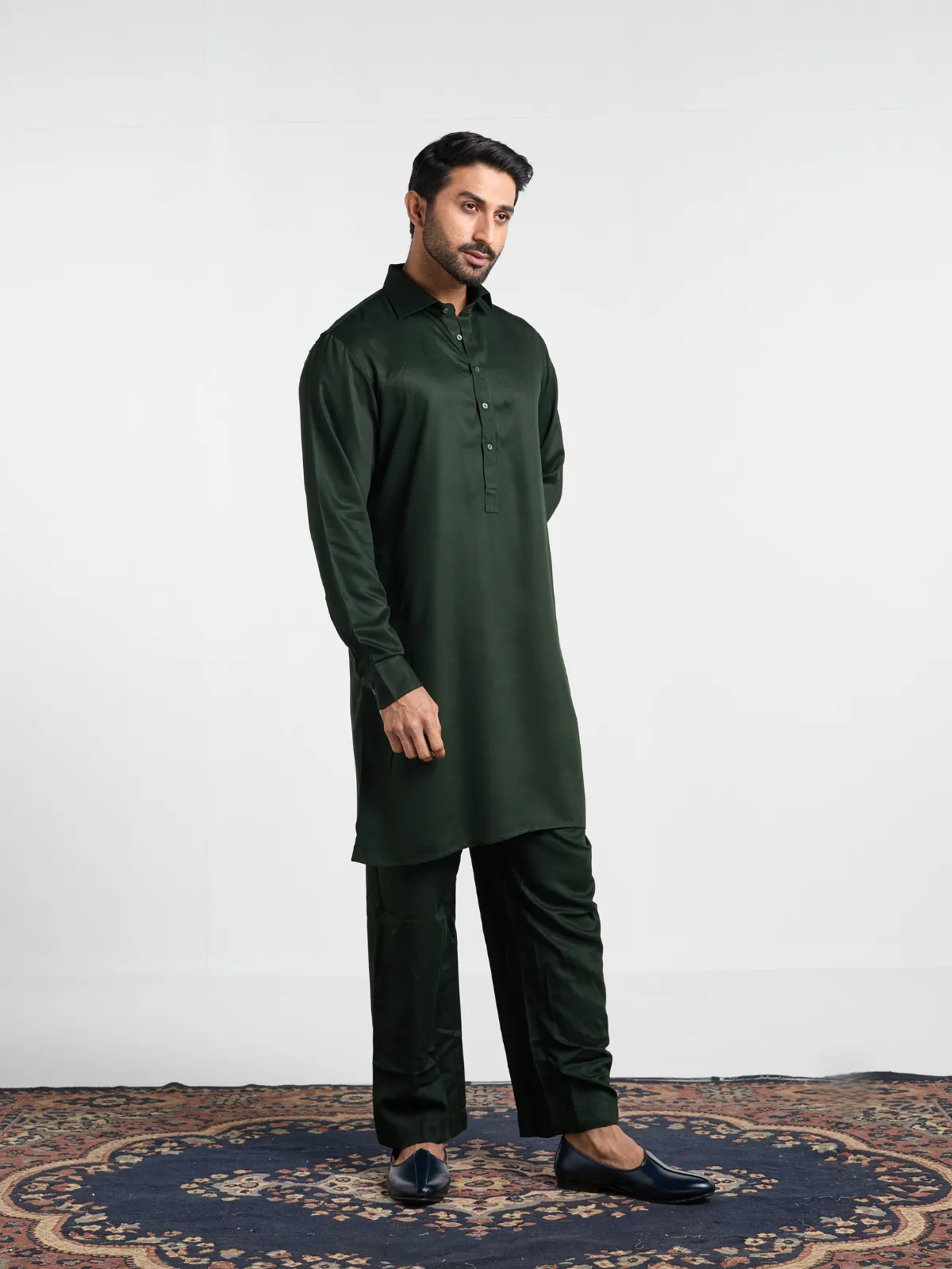 Bottle Green Urban Kabli Suit