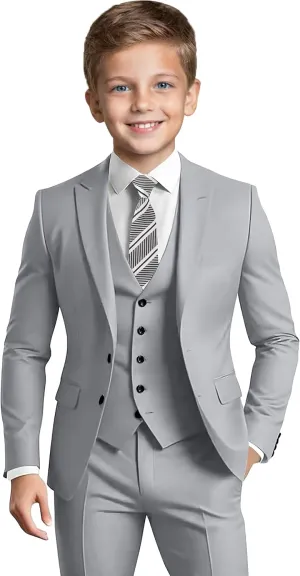 Boys' Formal Suit Set Slim Fit Kids Formal Suits Toddler Tuxedo Wedding Prom Classic Outfit for Teen