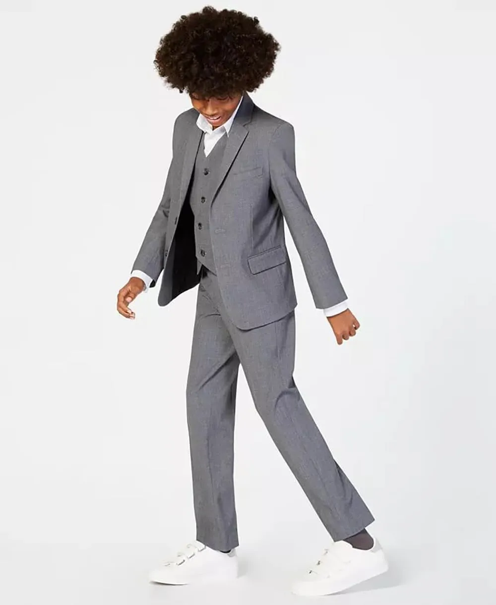 Boys' Formal Suit Set Slim Fit Kids Formal Suits Toddler Tuxedo Wedding Prom Classic Outfit for Teen