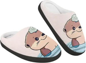 Boys Girls House Slippers Kids Animal Winter Slippers Soft Plush Warm Slippers Indoor Non Slip Fuzzy Flat Shoes Size 9-15
