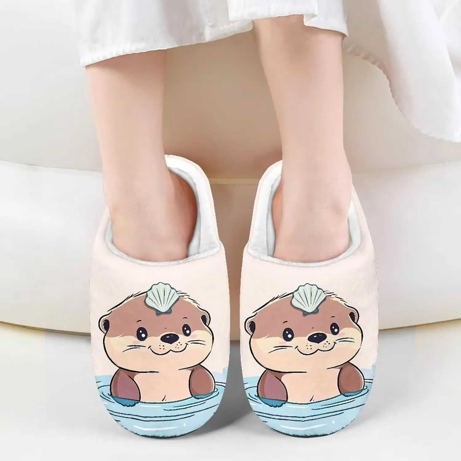 Boys Girls House Slippers Kids Animal Winter Slippers Soft Plush Warm Slippers Indoor Non Slip Fuzzy Flat Shoes Size 9-15