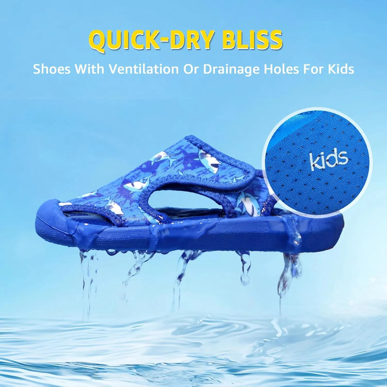 Boys Girls Water Shoes Quick-Dry Cute Beach Swim Pool Shoes