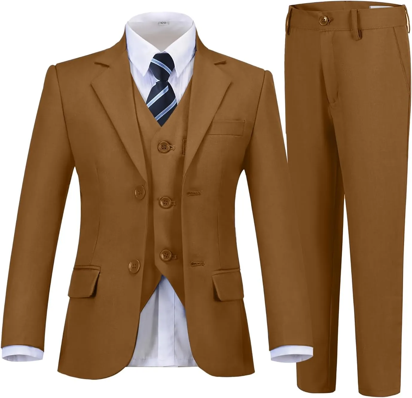 Boys Suits 5 Piece Formal Suit Set Slim Fit Formal Dress Clothes Ring Bearer Outfit for Kids