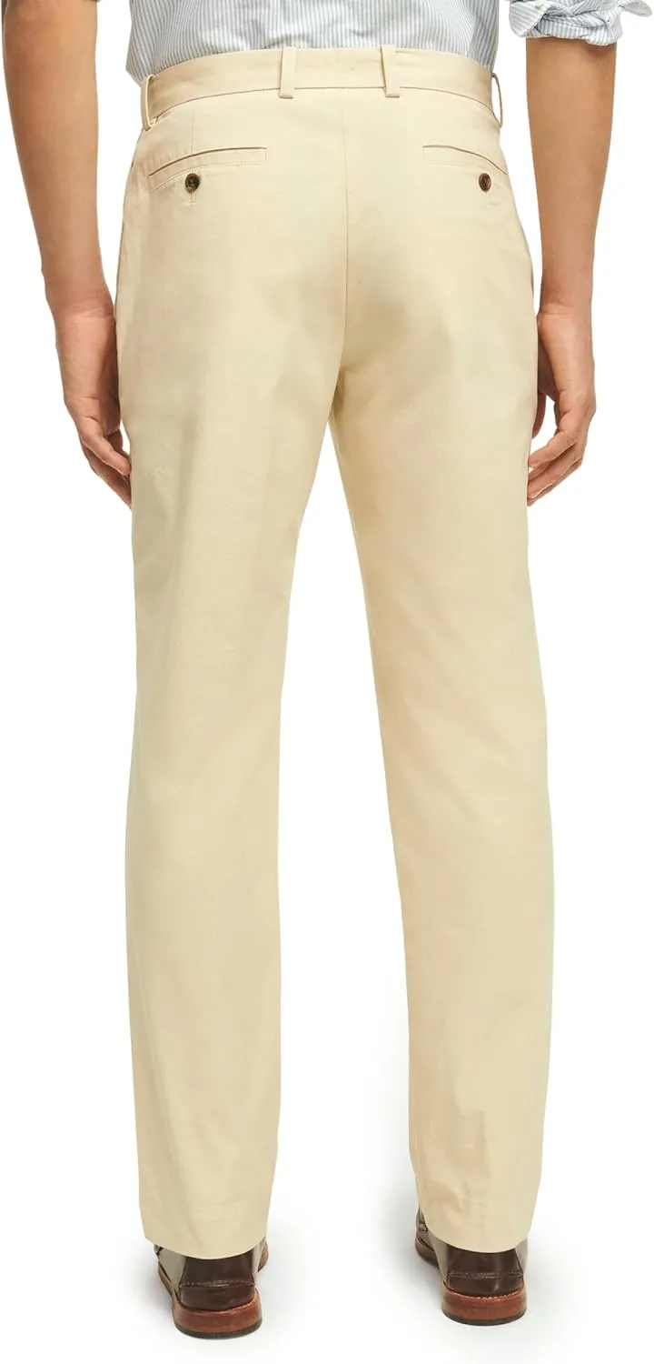 Brooks Brothers Men's Cotton Poplin Slim Fit Stretch Chino Pants