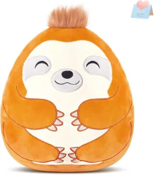 BSTAOFY 12'' Cute Sloth Soft Plush Pillow Sloth Stuffed Animal Cushion Nap Pillow Birthday Valentines for Boys Girls