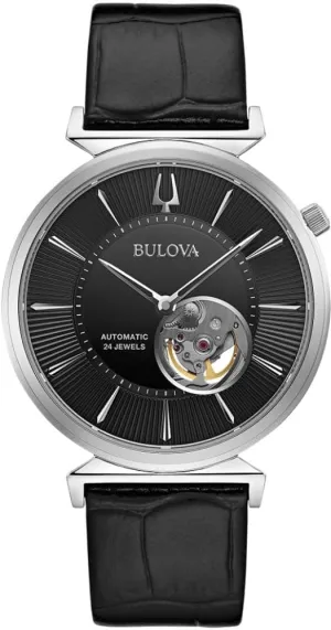 Bulova Men's Classic Regatta Slim Automatic Leather Strap Watch