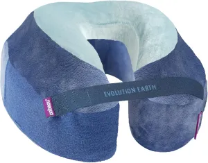 Cabeau Best Neck Pillow for Travel – Evolution Earth – 360° Head, Neck and Chin Support for Sleeping – Sustainable Memory Foam (Water)