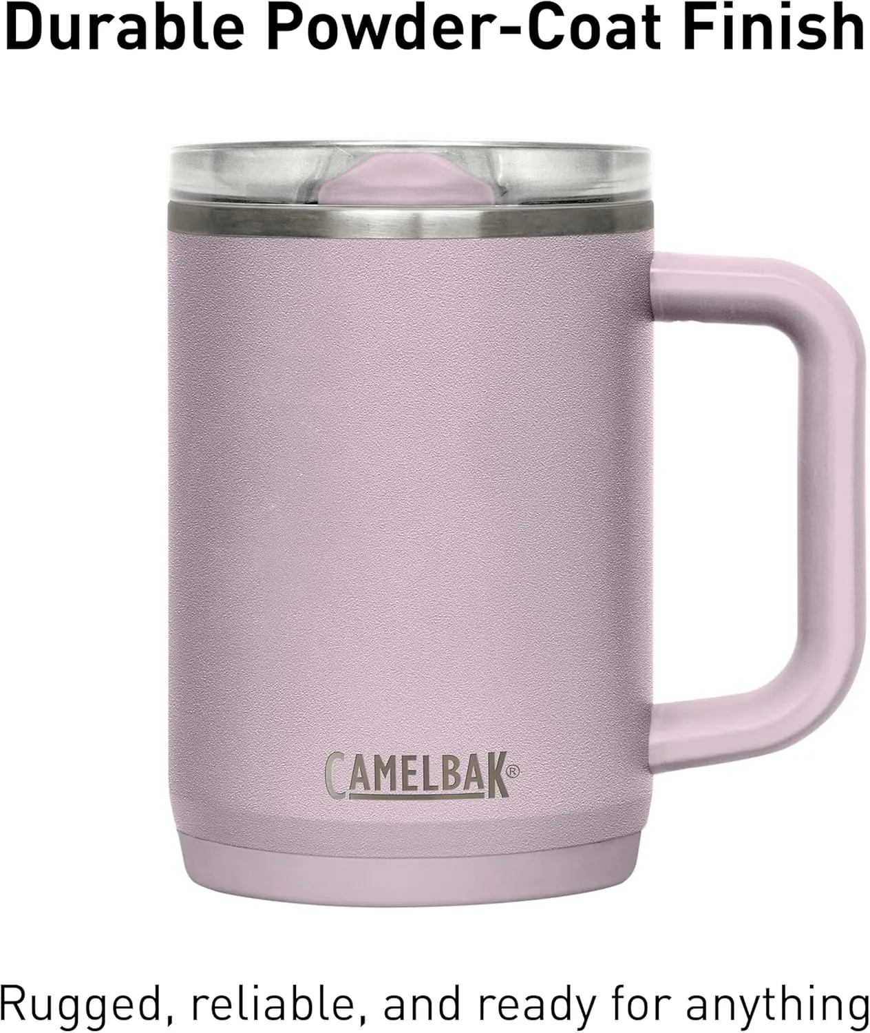 CamelBak Thrive Leak-Proof 16 oz Mug, Insulated Stainless Steel - For travel, coffee, tea, hot beverages - Spill Proof - Cup-holder Compatible, Purple Sky
