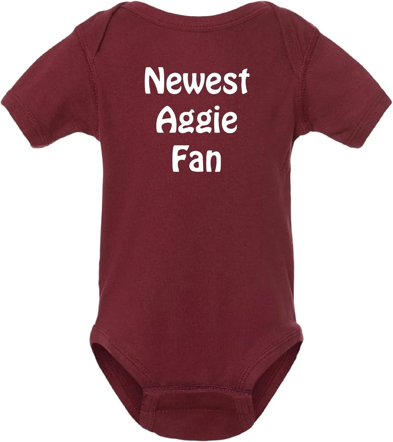 Campus Originals New Aggie Fan Cute Baby Boy Bodysuit Outfit - Maroon