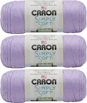 Caron - Simply Soft - Pack of 3 Solid Thread Balls 6 oz