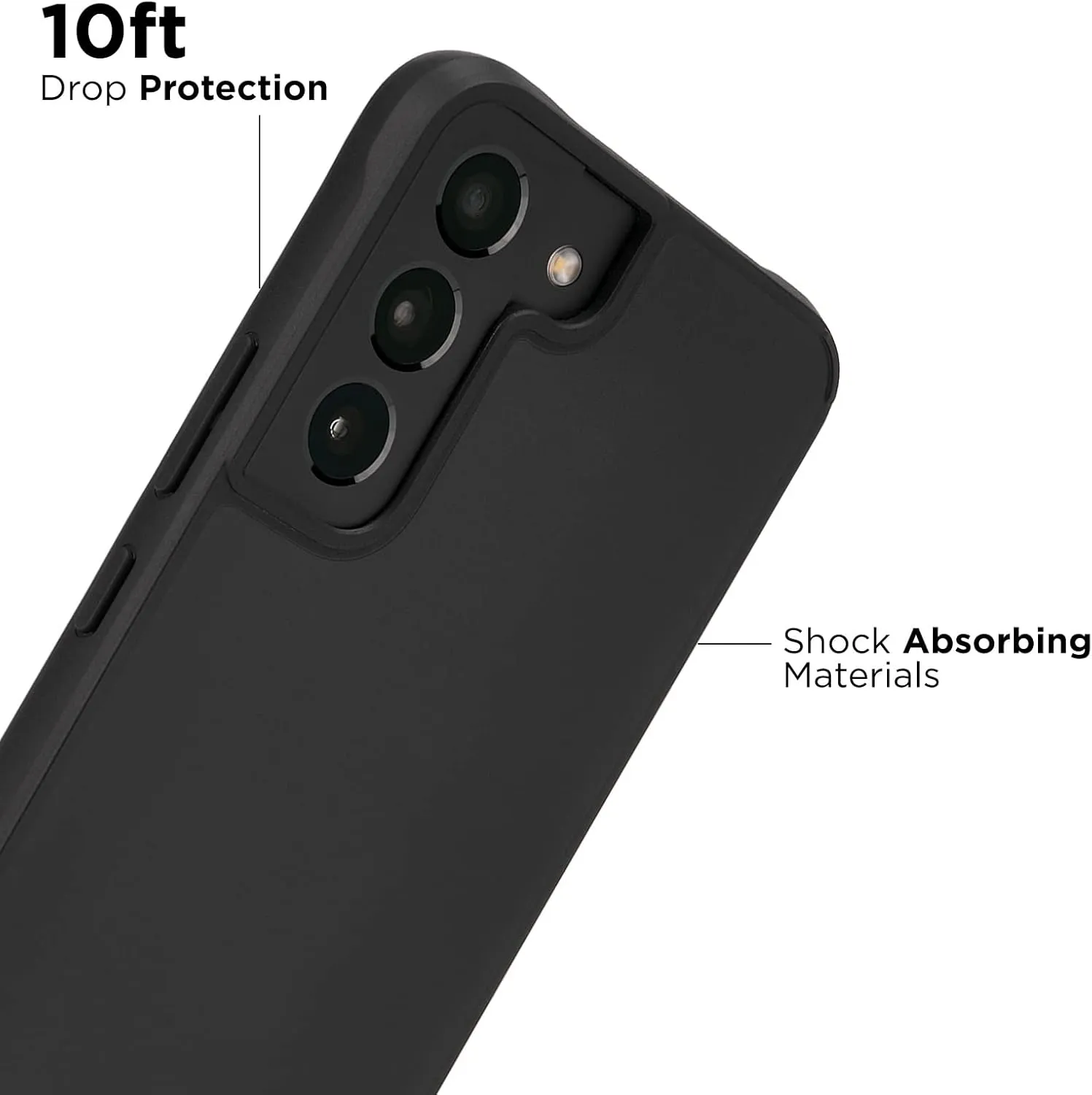 Case-Mate - TOUGH Series - PROTECTION PACK - Case and Screen Protector for Samsung Galaxy S22 - Slim - 10 ft Drop Protection - 6.1 Inch - Black