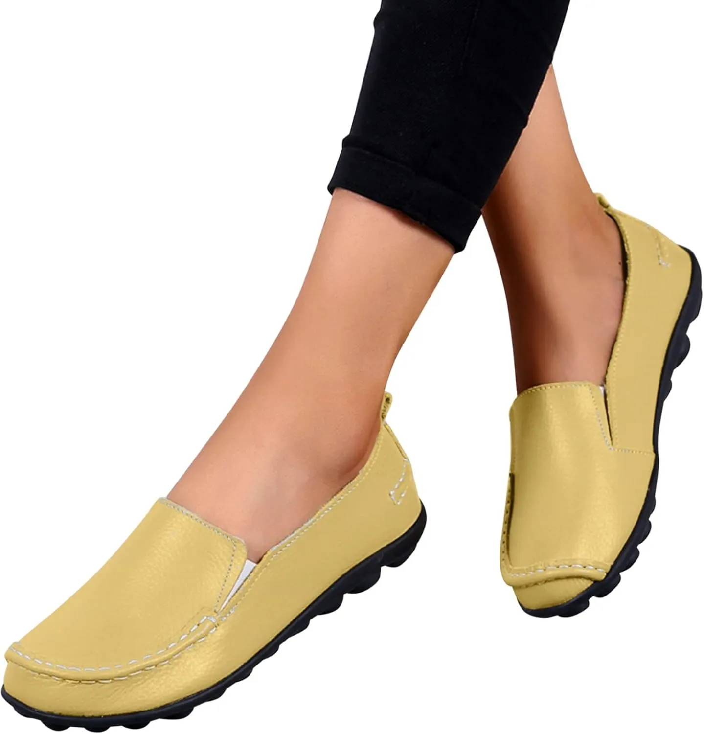 Casual Loafers for Women Classic Comfortable Fashion Walking Shoes for Ladies Slip-on Business Lightweight Work Flat Wide Width Outdoor Sandals for Women Dressy 2025