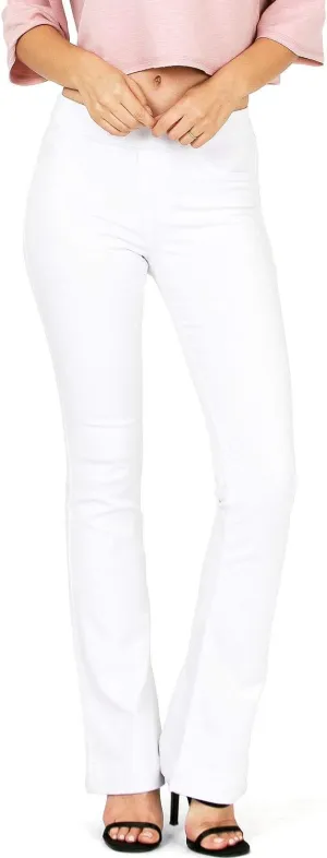 Cello Women's Juniors Mid Waist Skinny Fit Bootcut Pants