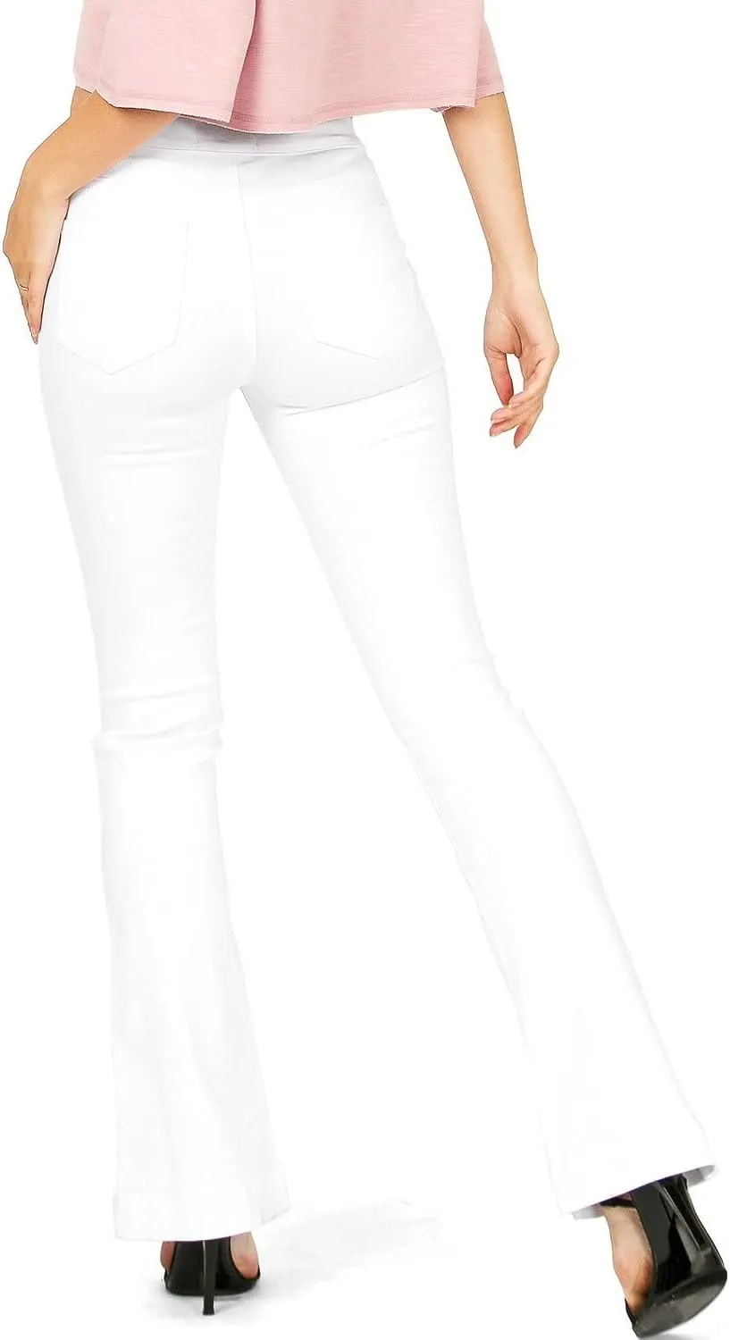Cello Women's Juniors Mid Waist Skinny Fit Bootcut Pants
