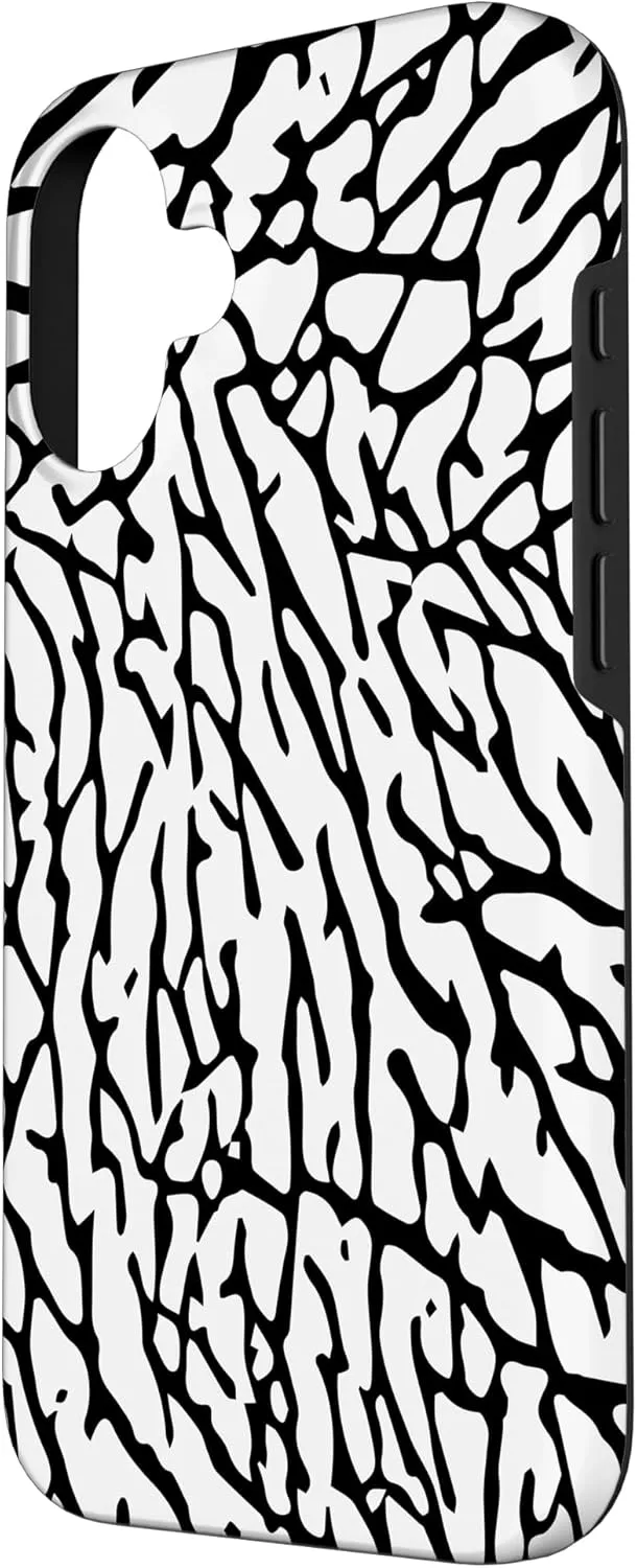 Cement Grey Elephant Print Urban-Inspired Grunge Pattern Case for iPhone 16