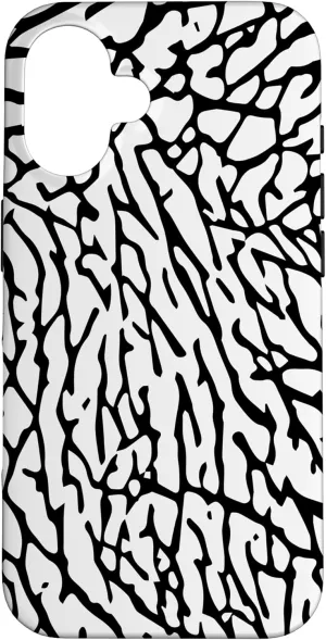 Cement Grey Elephant Print Urban-Inspired Grunge Pattern Case for iPhone 16