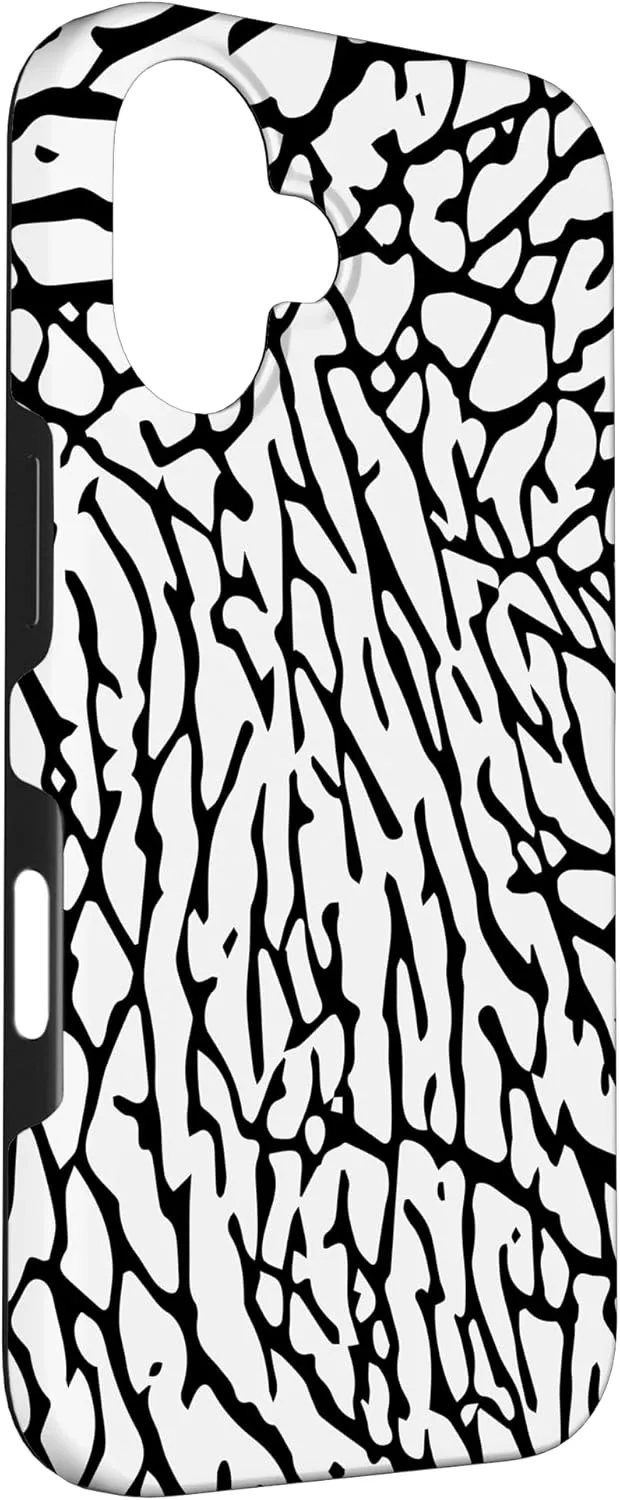 Cement Grey Elephant Print Urban-Inspired Grunge Pattern Case for iPhone 16