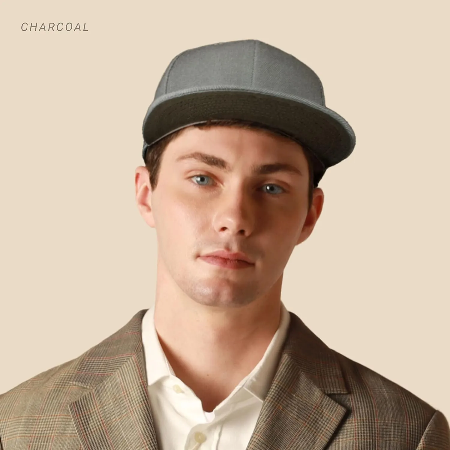 CHOK.LIDS Flat Bill Visor Classic Snapback Hat Blank Adjustable Brim High Top End Trendy Color Style Plain Tone Baseball Cap