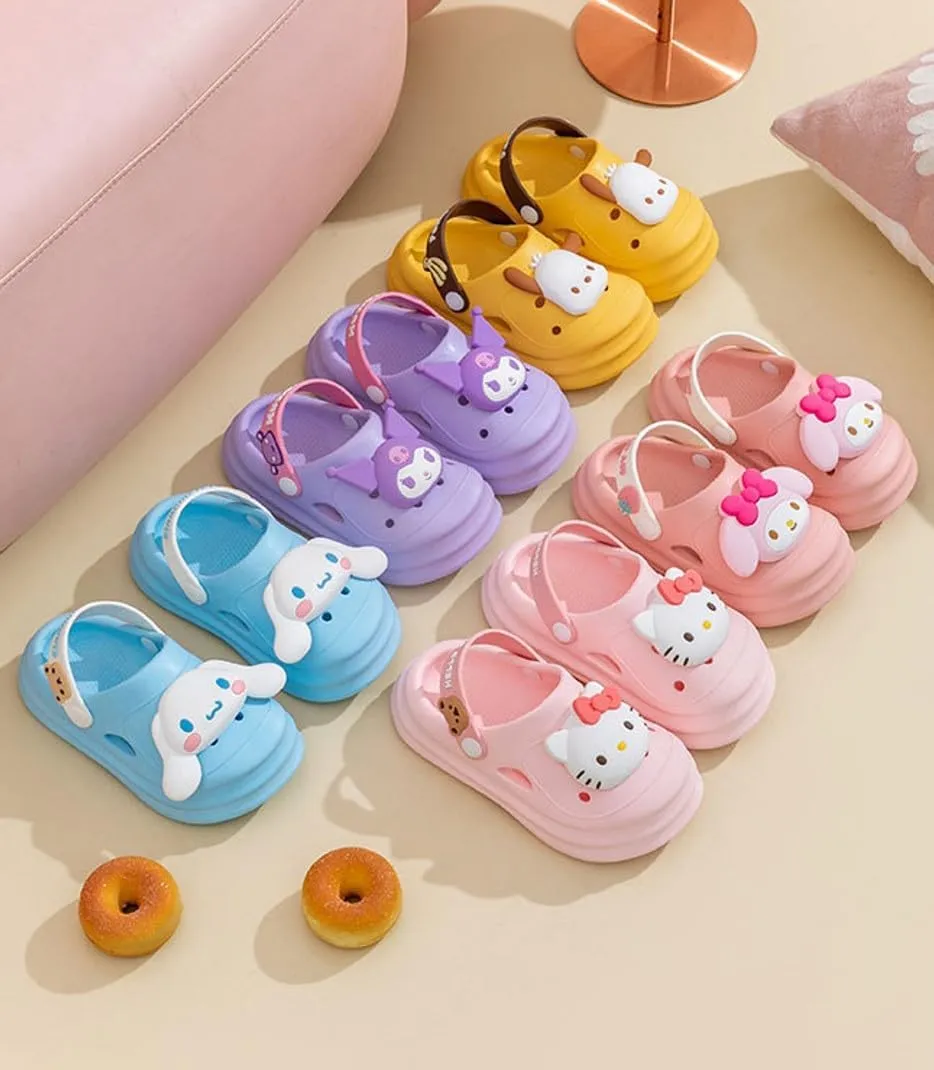 Cinnamoroll & Bear Clogs Slip on Water Shoes Casual Summer for Toddlers Kids Children