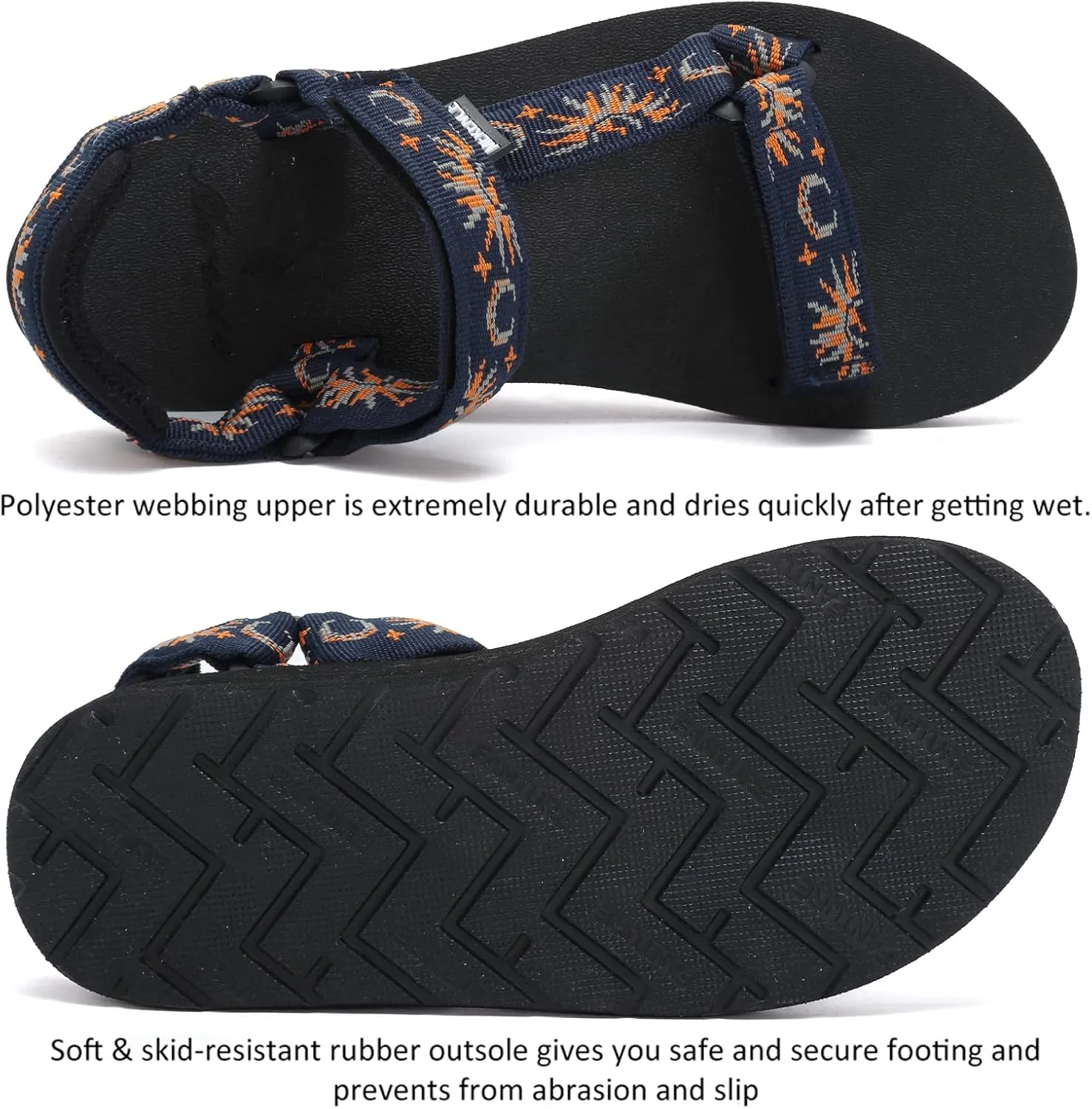 CIOR Women's Sport Sandals Hiking Sandals with Arch Support Yoga Mat Insole Outdoor Light Weight Water Shoes