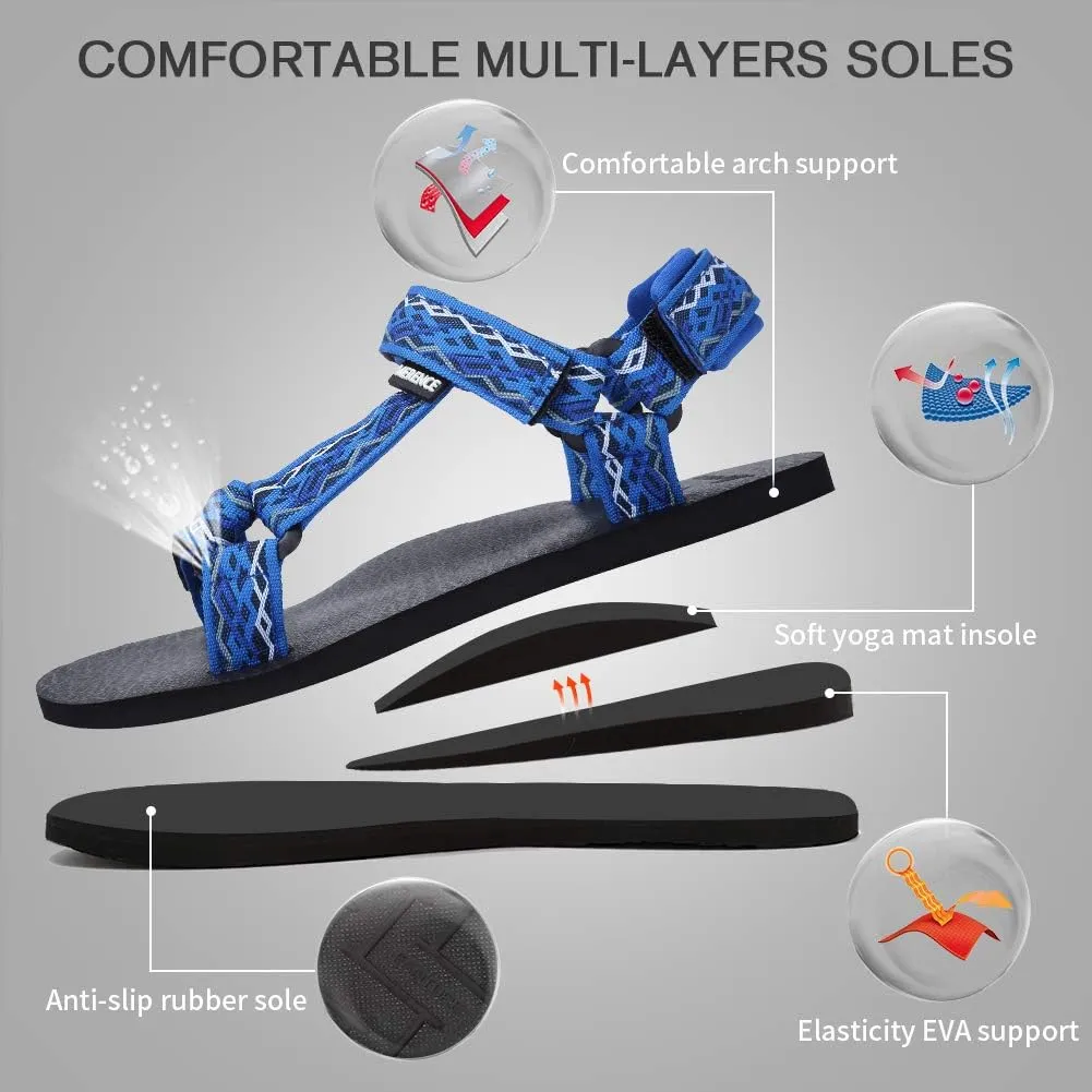 CIOR Women's Sport Sandals Hiking Sandals with Arch Support Yoga Mat Insole Outdoor Light Weight Water Shoes