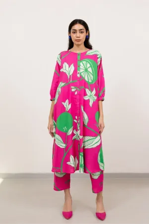 Citrus Grove Button-down Kurta set