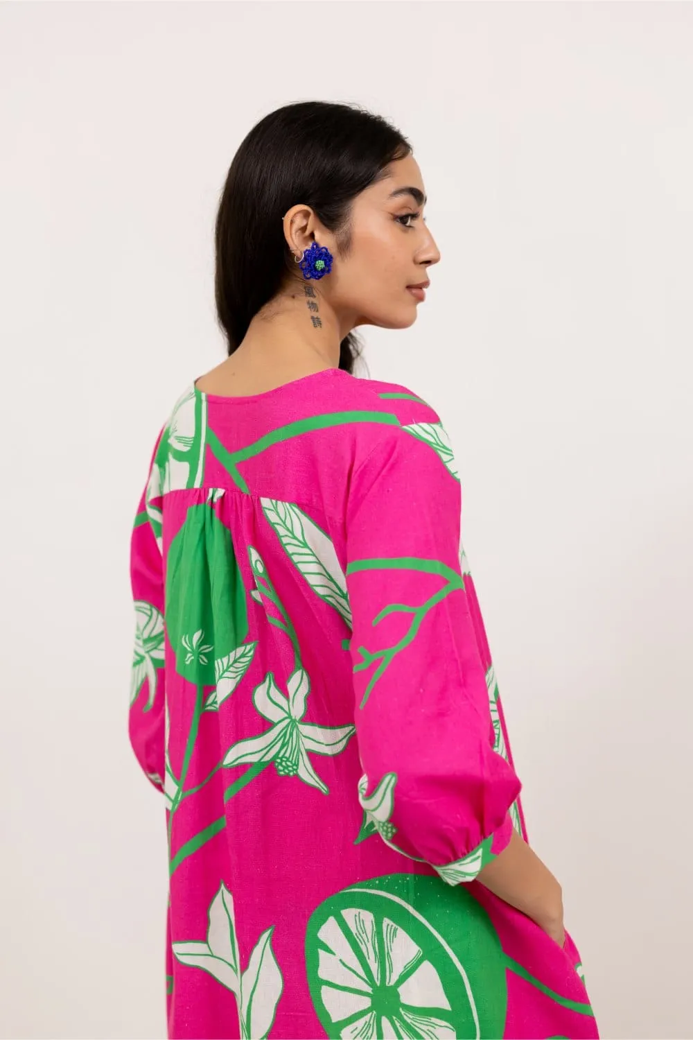 Citrus Grove Button-down Kurta set
