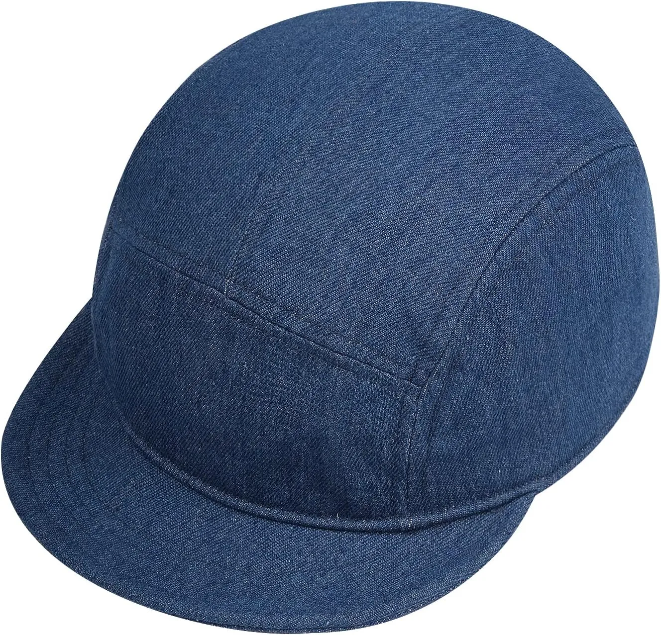 Clakllie Stylish Short Bill Hat Denim Baseball Cap Soft Flat Brim Snapback Hats Trucker Hat Casual Dad Hats Hip Hop Cadet Cap