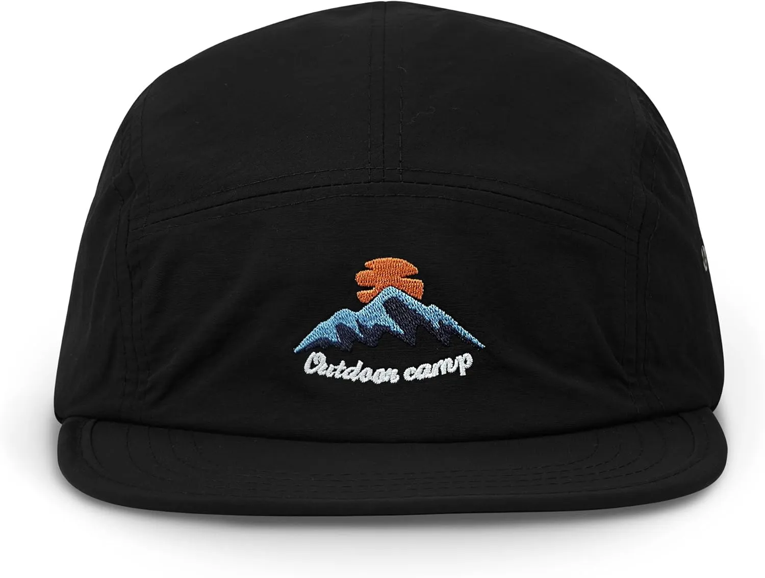Clakllie Waterproof 5 Panel Hat for Men Quick Dry Flat Brim Baseball Cap Embroidered Trucker Hats for Running Camp Hiking Hat